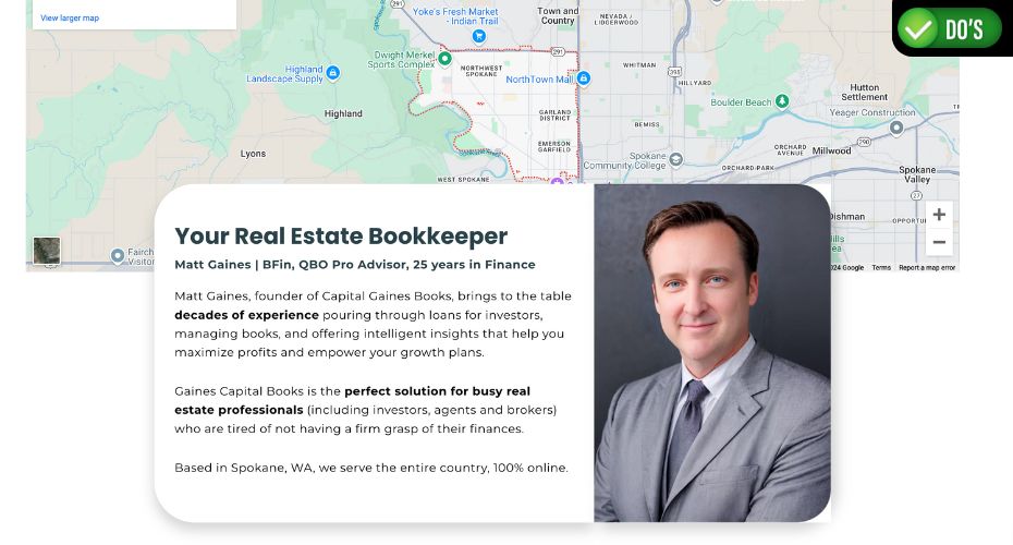 use real images for accounting firm website designs