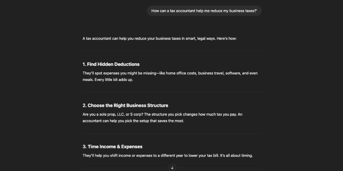 how to rank in chatgpt - accounting search results